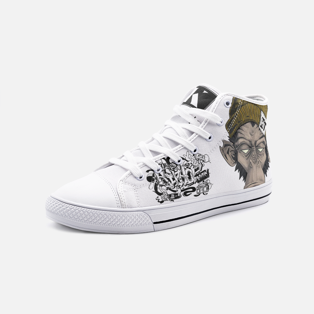 Unisex High Top Canvas  Monkey Tag