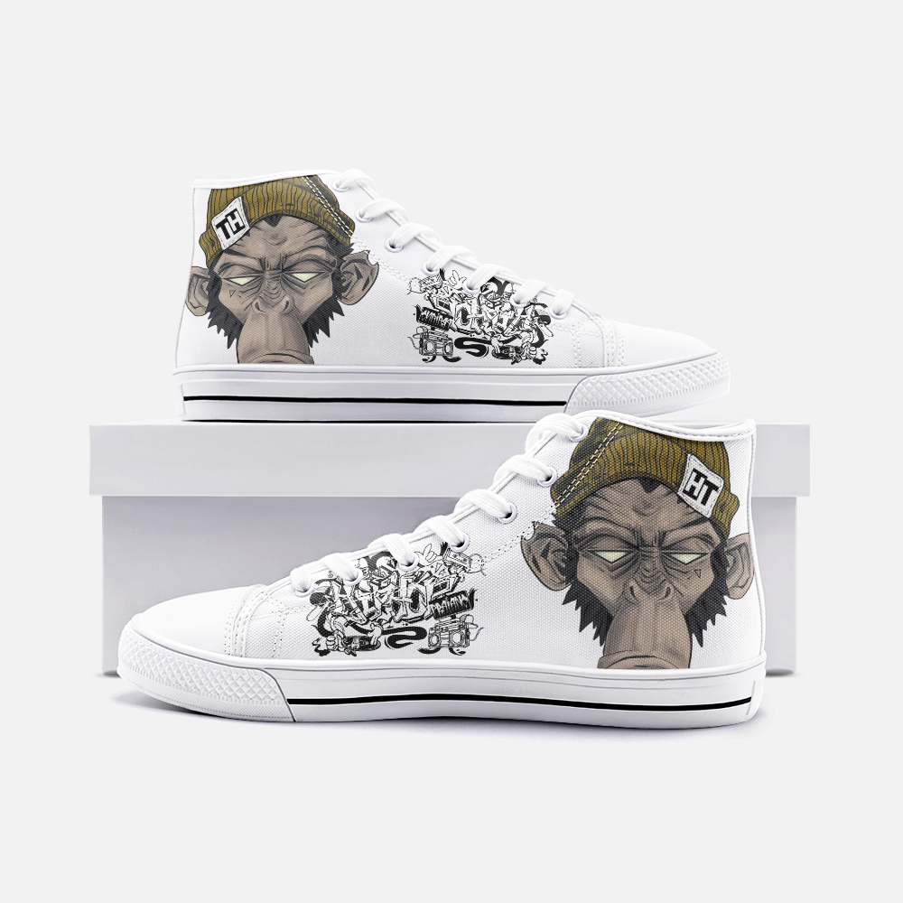 Unisex High Top Canvas  Monkey Tag