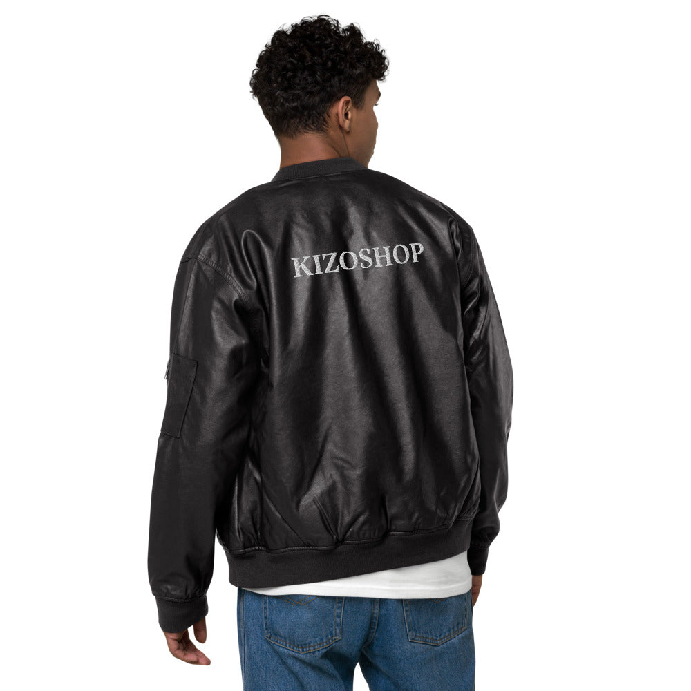 Veste Bomber en cuir Kizoshop