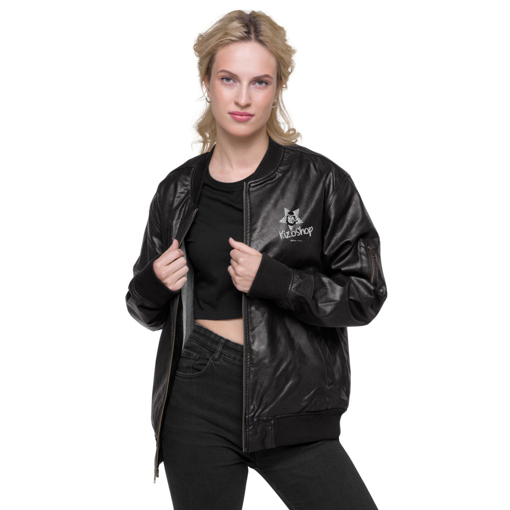 Veste Bomber en cuir Kizoshop