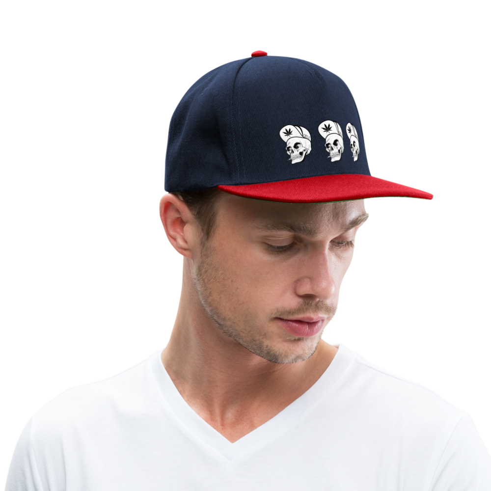 Snapback Cap - navy/red