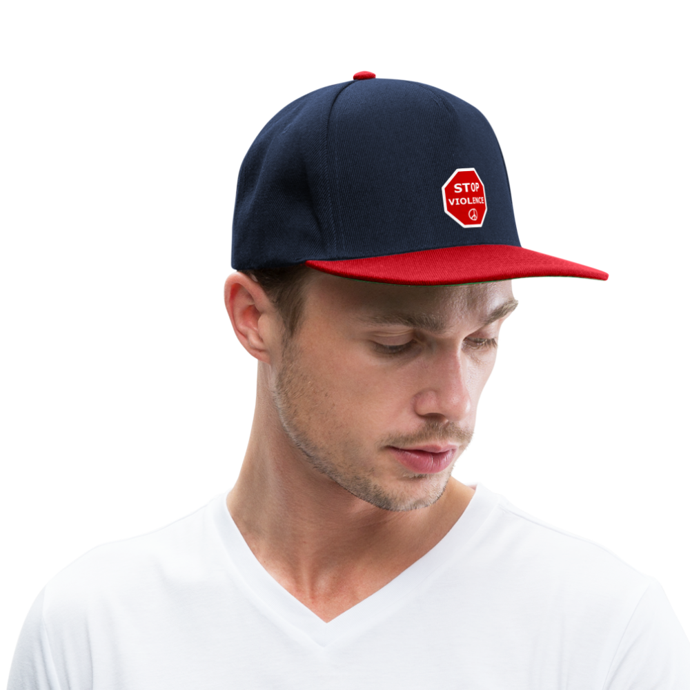 Snapback Cap - navy/red