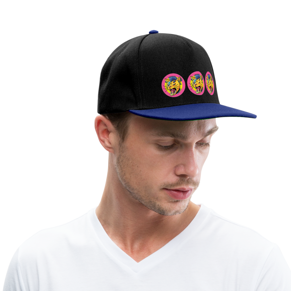 Snapback Cap - black/bright royal