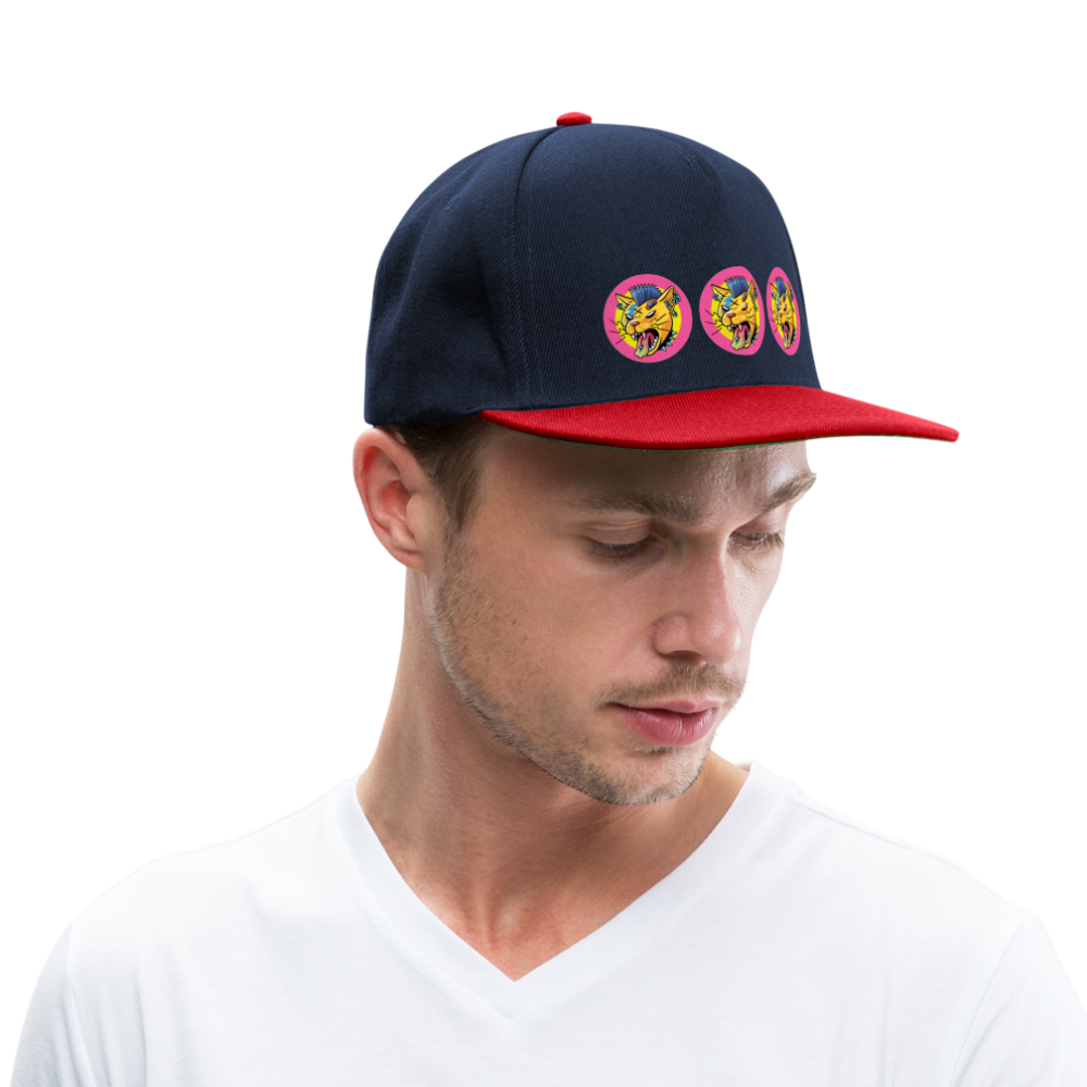 Snapback Cap - navy/red