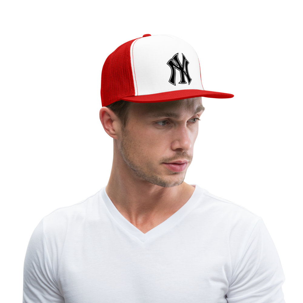 Trucker Cap - white/red