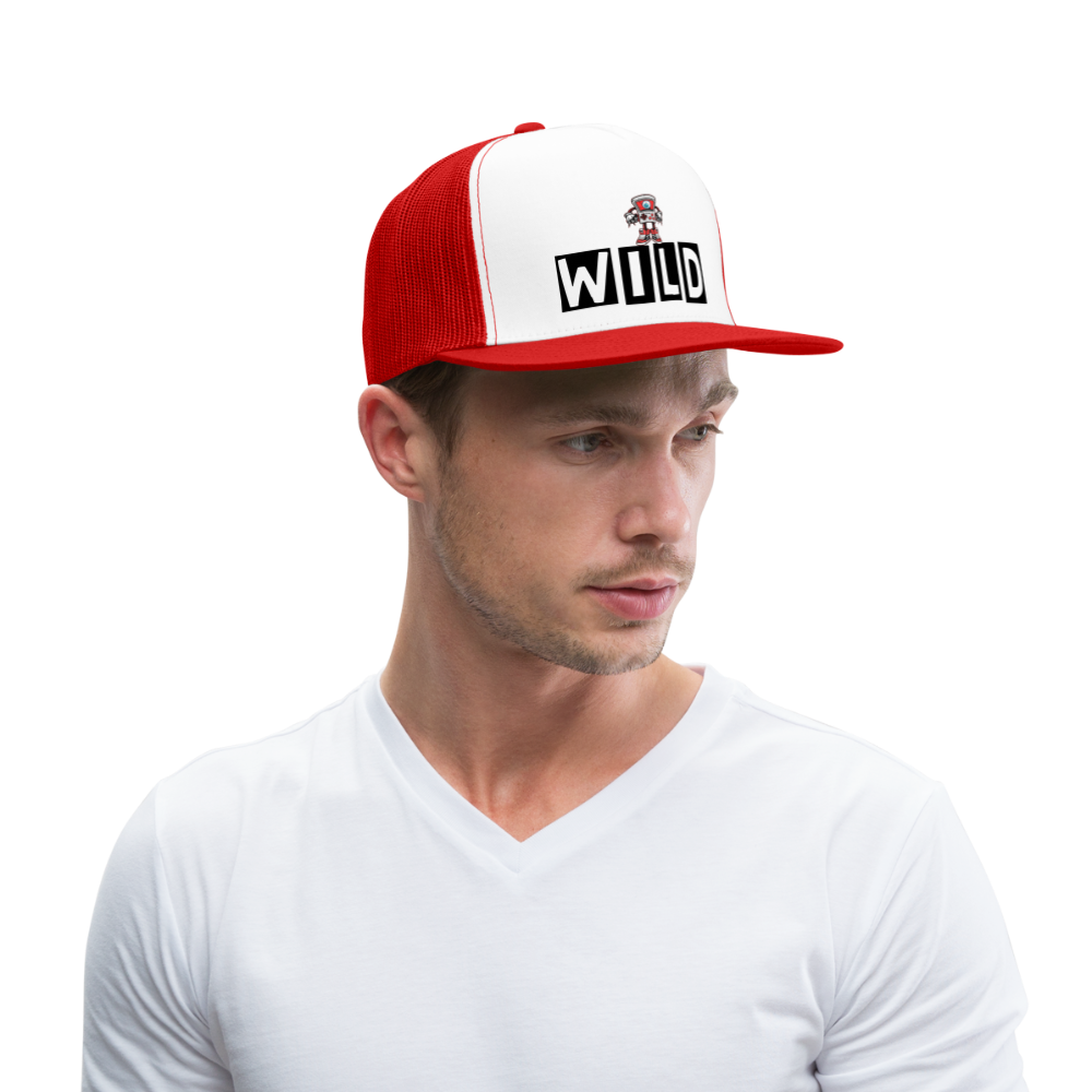 Trucker Cap - white/red