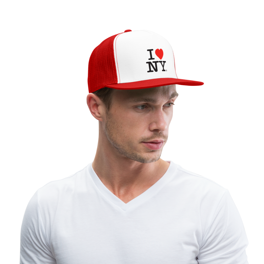 Trucker Cap - white/red