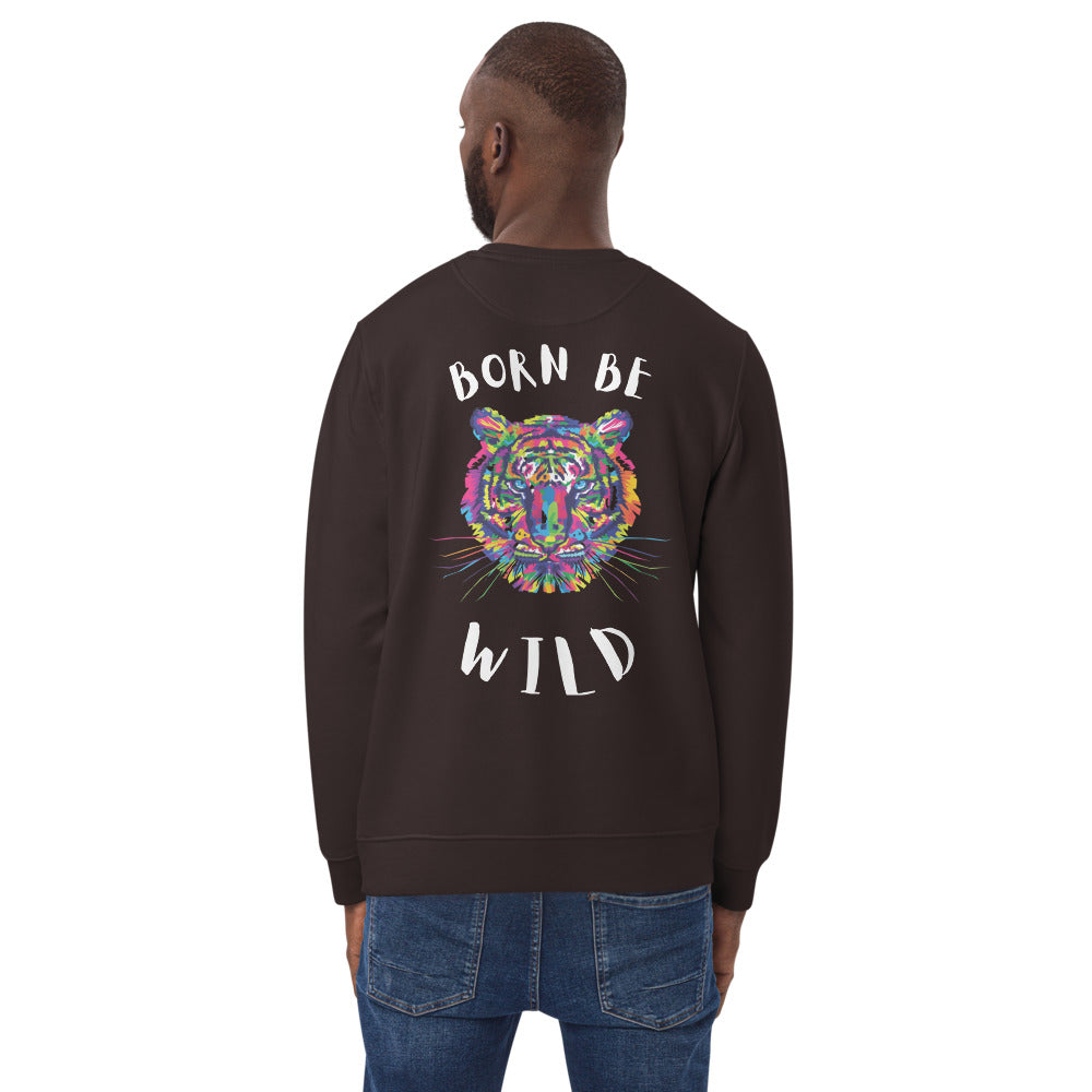 Sweatshirt éco-responsable unisexe Born be wild Kizoshop