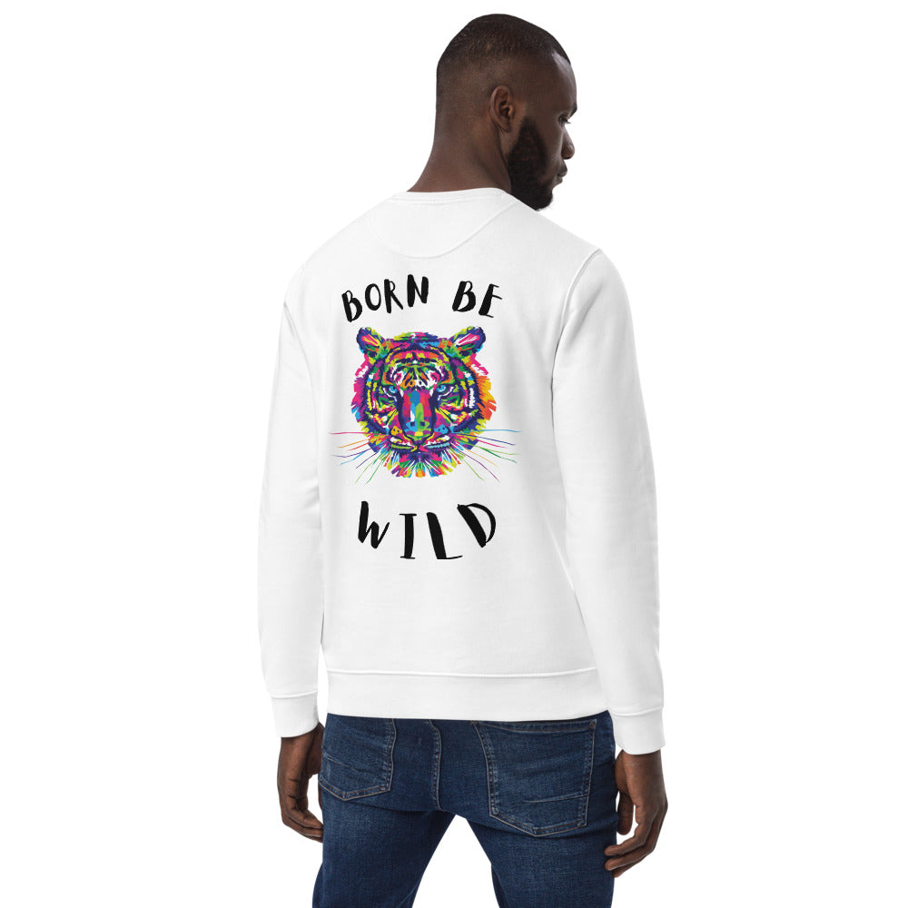 Sweatshirt éco-responsable unisexe Born be Wild Kizoshop