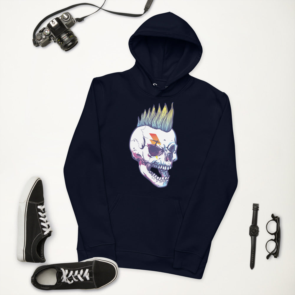 Sweat écologique basique unisexe Skull Punk Kizoshop