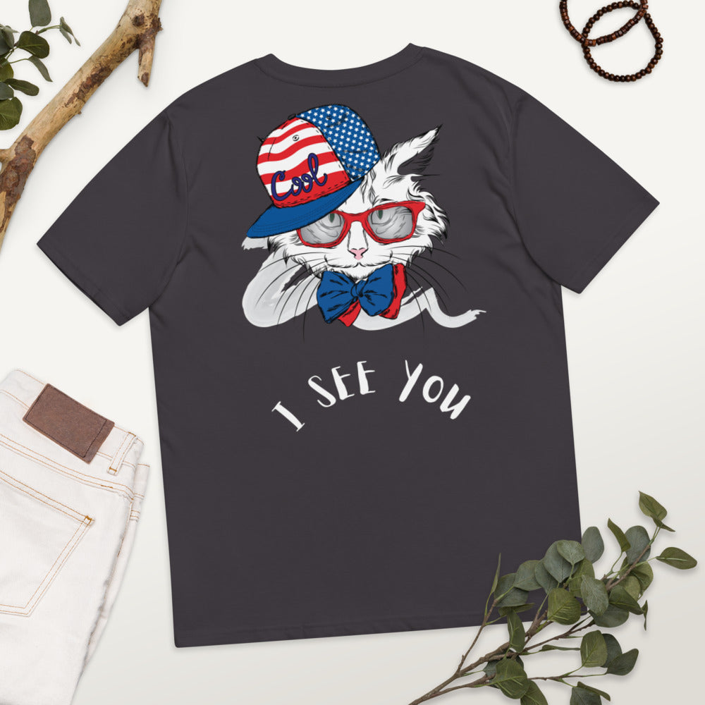 T-shirt unisexe en coton biologique I see You Kizoshop