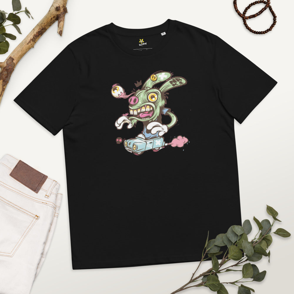 T-shirt unisexe en coton biologique Lapin dingo Kizoshop