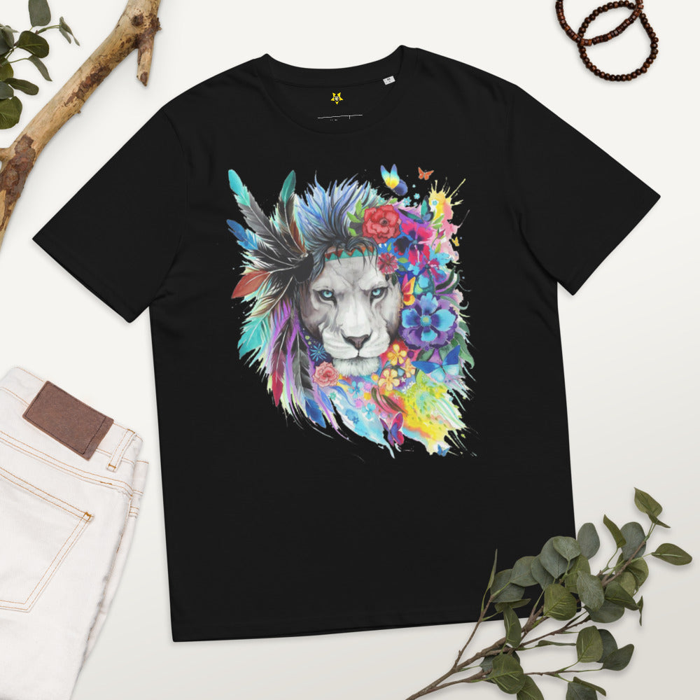 T-shirt unisexe en coton biologique Lion Kizoshop