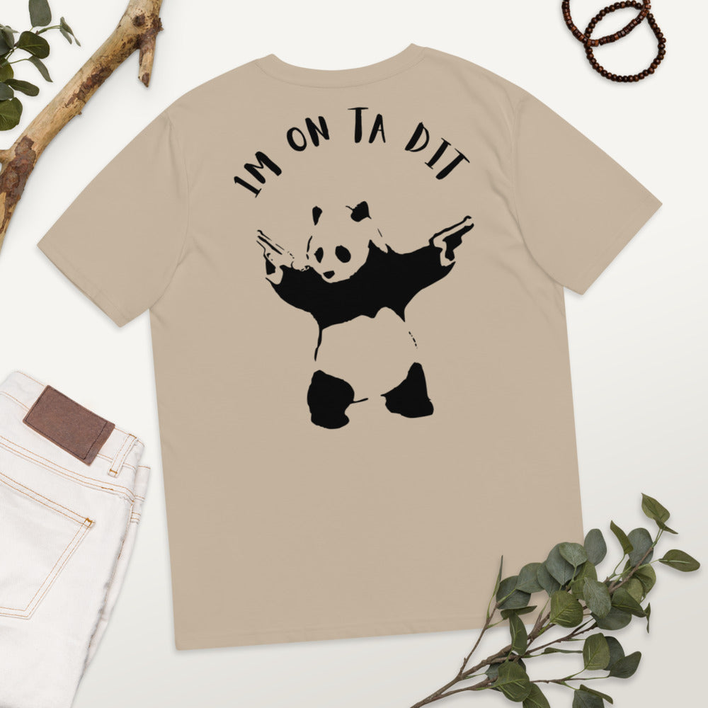 T-shirt unisexe en coton biologique Panda thug Kizoshop