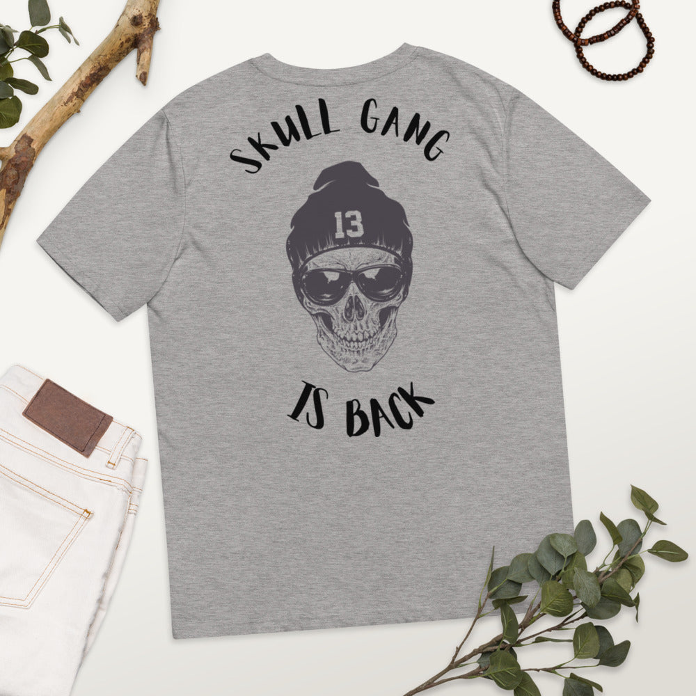 T-shirt unisexe en coton biologique Skull gang Kizoshop