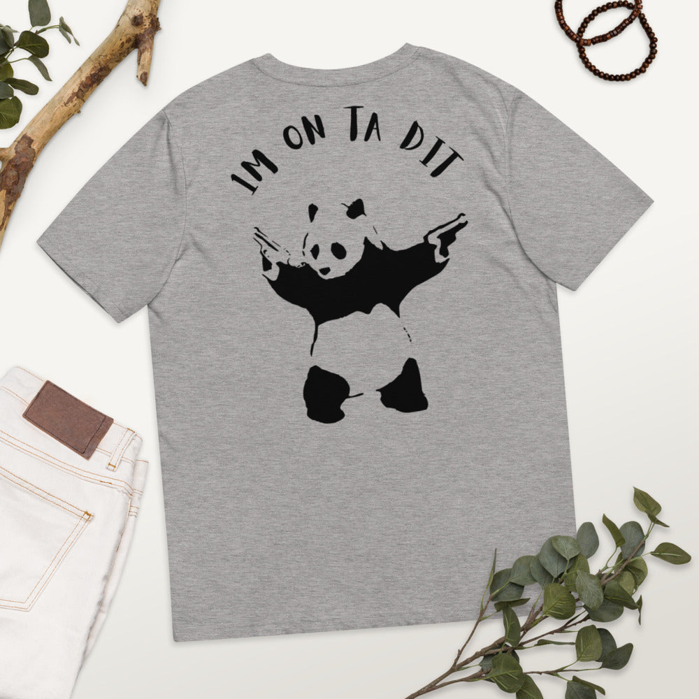 T-shirt unisexe en coton biologique Panda thug Kizoshop