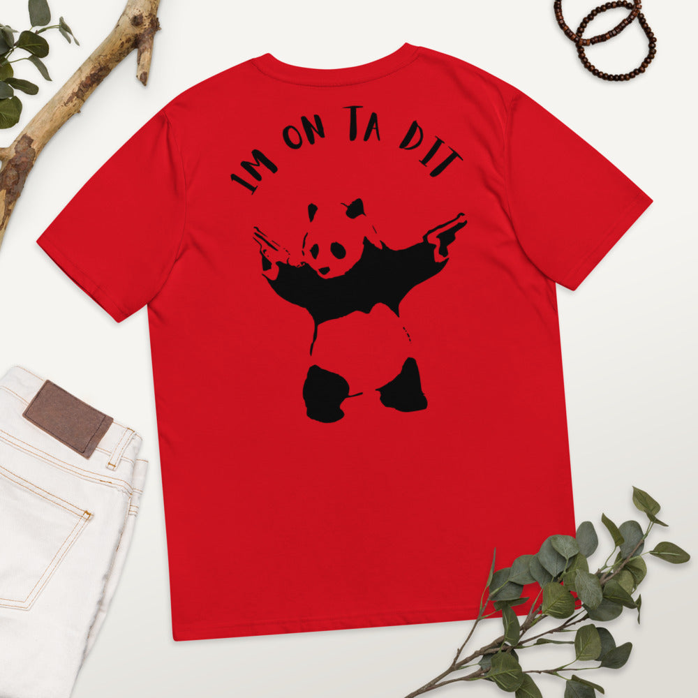 T-shirt unisexe en coton biologique Panda thug Kizoshop