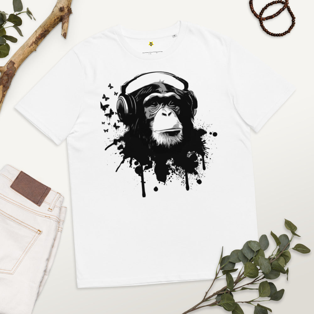 T-shirt unisexe en coton biologique Monkey dj