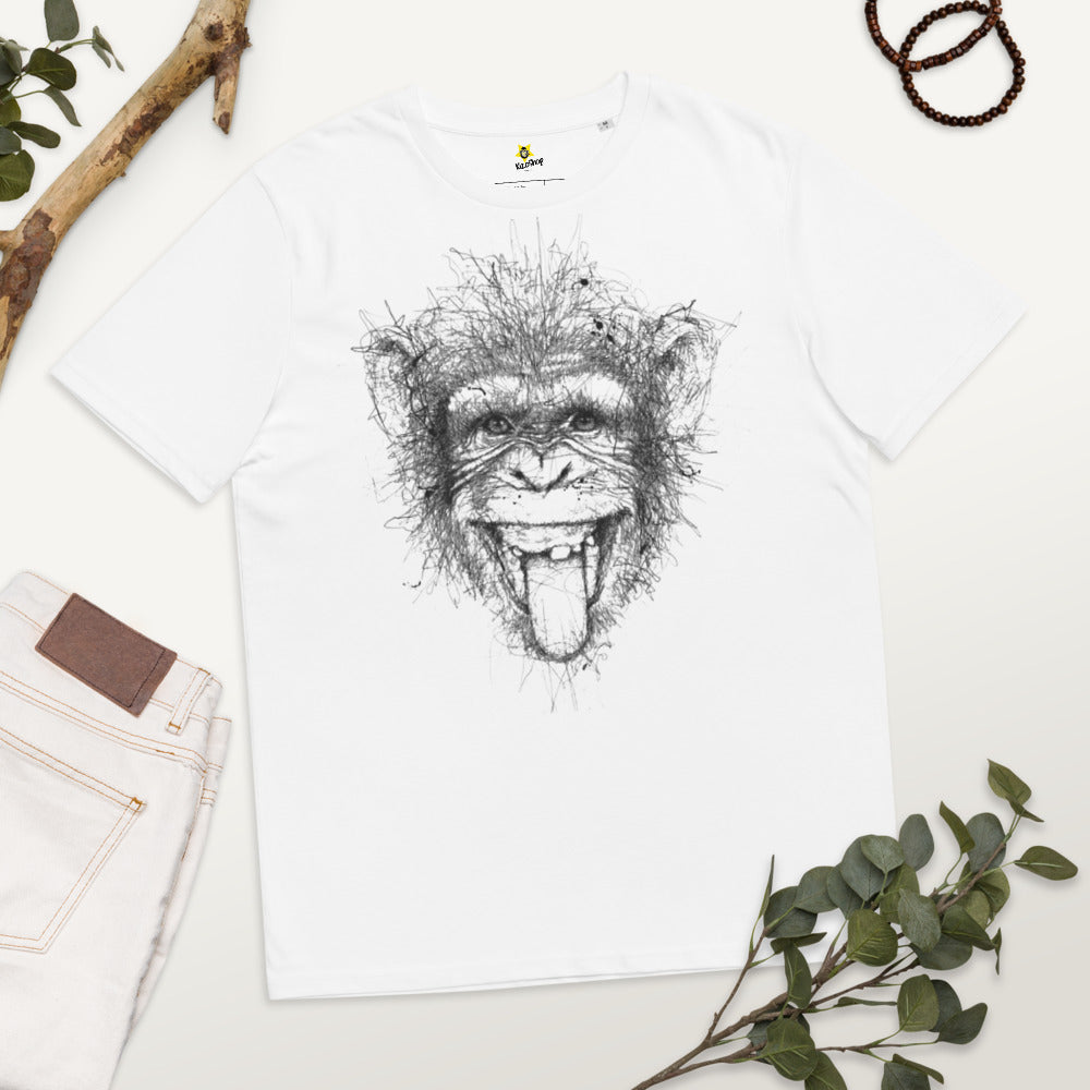 T-shirt unisexe en coton biologique Monkey smile Kizoshop