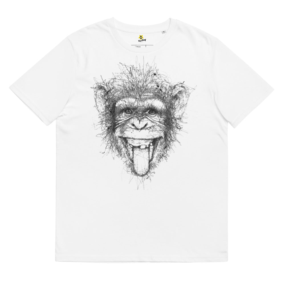 T-shirt unisexe en coton biologique Monkey smile Kizoshop