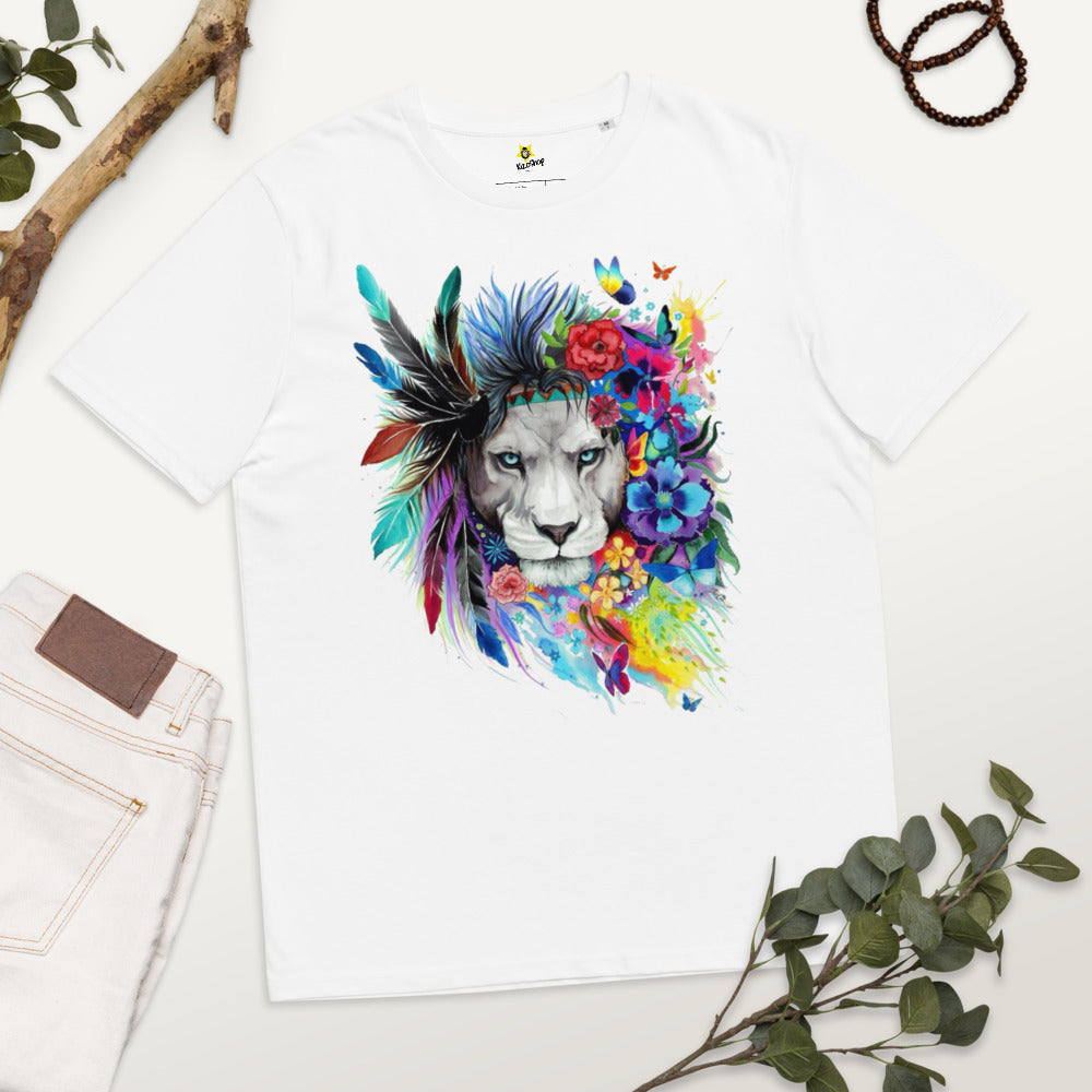 T-shirt unisexe en coton biologique Lion Kizoshop